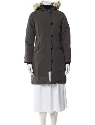 Pre-owned Canada Goose Down Coat In Gray