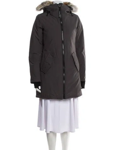 Pre-owned Canada Goose Down Coat In Gray