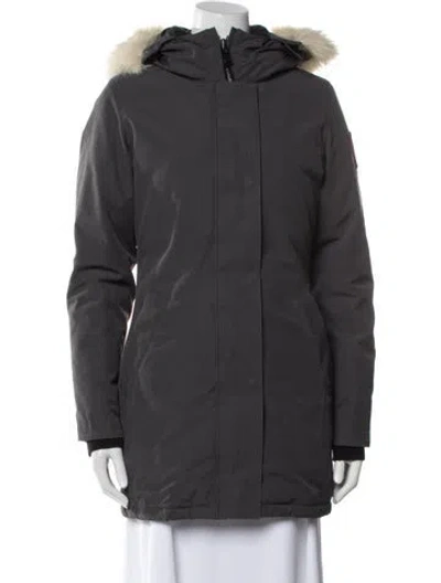 Pre-owned Canada Goose Down Coat In Gray