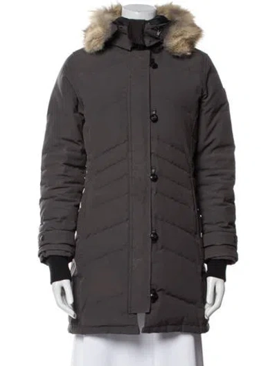 Pre-owned Canada Goose Down Coat In Gray