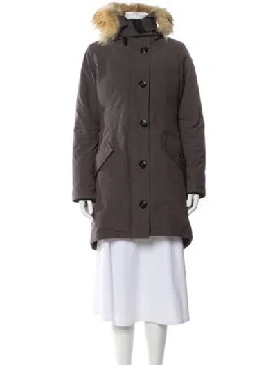 Pre-owned Canada Goose Down Coat In Gray