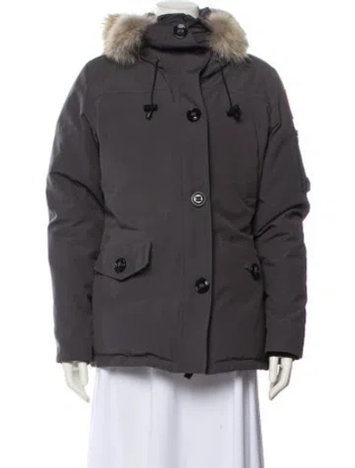 Pre-owned Canada Goose Down Coat In Gray