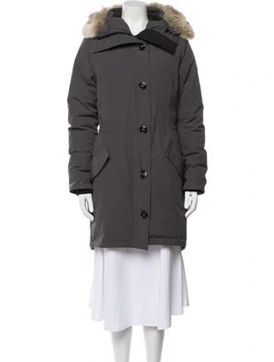 Pre-owned Canada Goose Down Coat In Gray