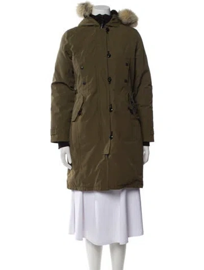 Pre-owned Canada Goose Down Coat In Green