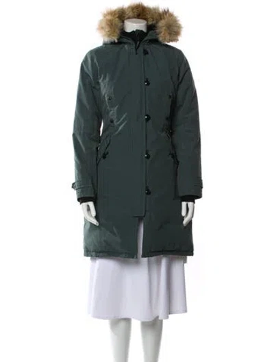 Pre-owned Canada Goose Down Coat In Green