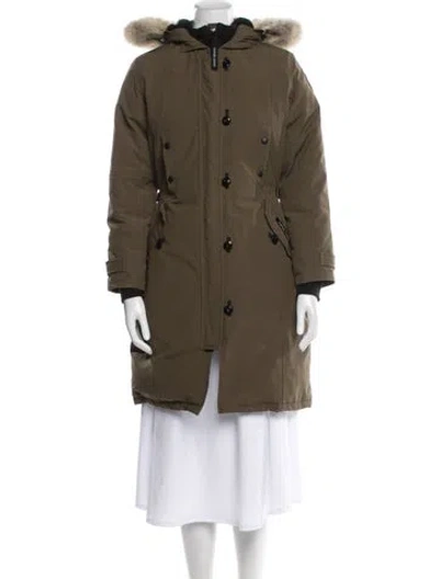 Pre-owned Canada Goose Down Coat In Green