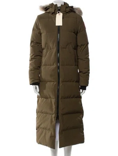 Pre-owned Canada Goose Down Coat In Green