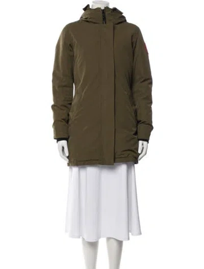Pre-owned Canada Goose Down Coat In Green