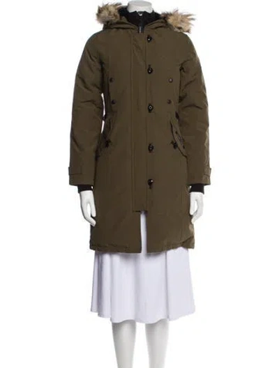 Pre-owned Canada Goose Down Coat In Green