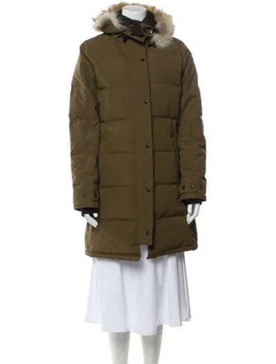 Pre-owned Canada Goose Down Coat In Green