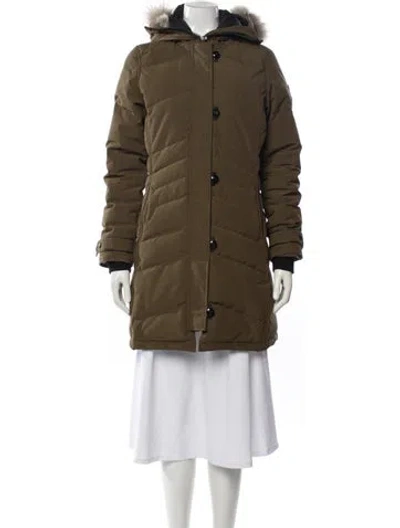 Pre-owned Canada Goose Down Coat In Green