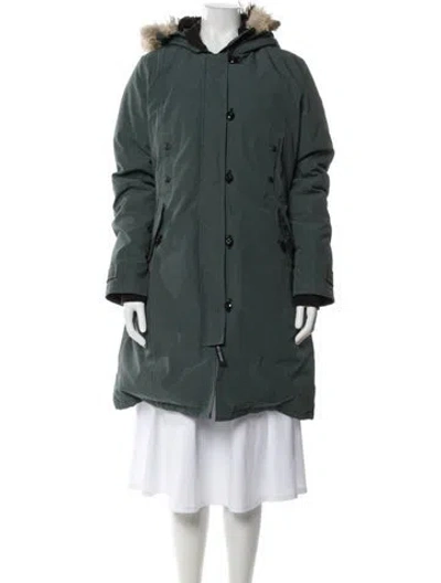 Pre-owned Canada Goose Down Coat In Green