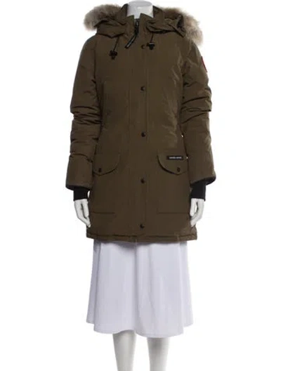 Pre-owned Canada Goose Down Coat In Green
