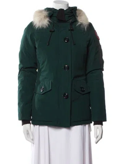 Pre-owned Canada Goose Down Coat In Green
