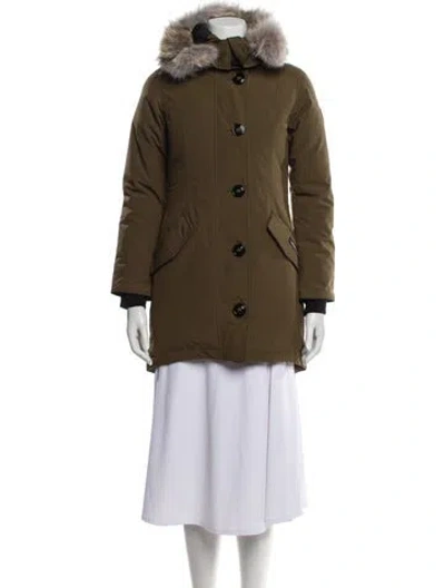 Pre-owned Canada Goose Down Coat In Green