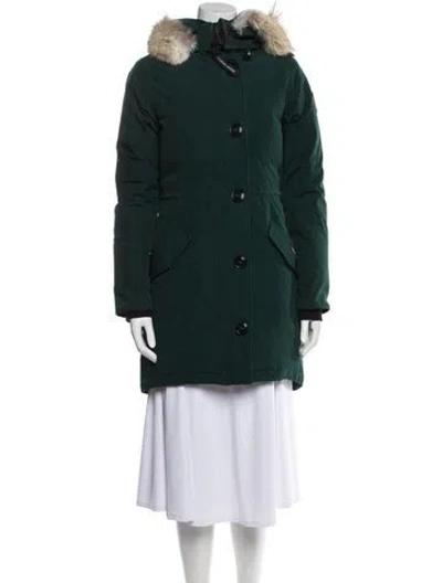 Pre-owned Canada Goose Down Coat In Green