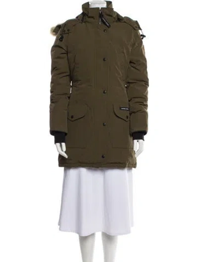 Pre-owned Canada Goose Down Coat In Green