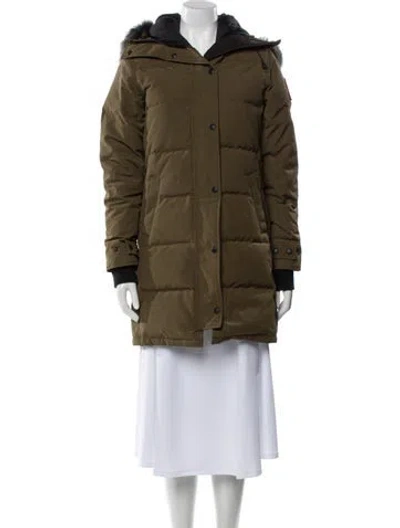 Pre-owned Canada Goose Down Coat In Green