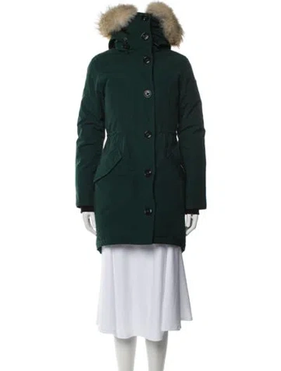 Pre-owned Canada Goose Down Coat In Green