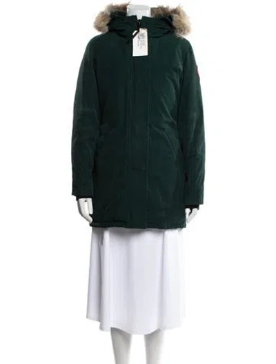 Pre-owned Canada Goose Down Coat In Green