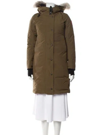 Pre-owned Canada Goose Down Coat In Green