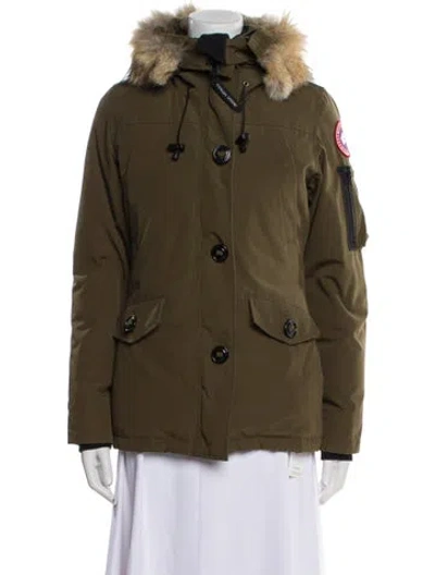 Pre-owned Canada Goose Down Coat In Green