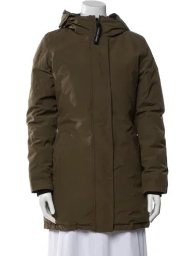 Pre-owned Canada Goose Down Coat In Green
