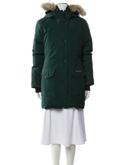 Pre-owned Canada Goose Down Coat In Green
