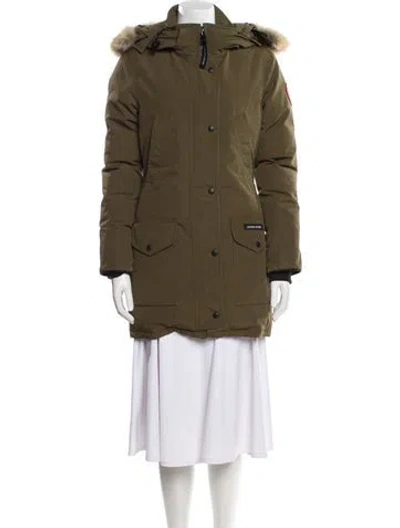 Pre-owned Canada Goose Down Coat In Green