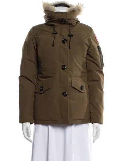 Pre-owned Canada Goose Down Coat In Green