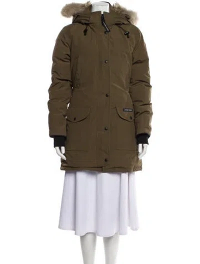 Pre-owned Canada Goose Down Coat In Green