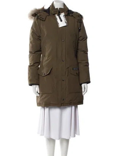 Pre-owned Canada Goose Down Coat In Green