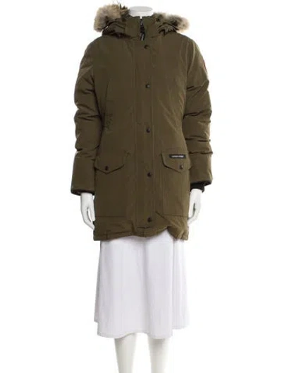 Pre-owned Canada Goose Down Coat In Green