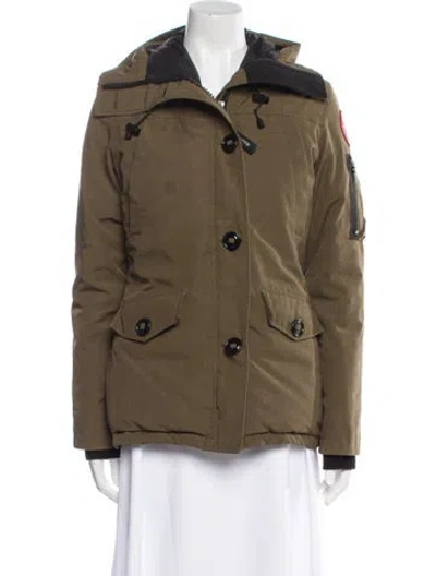 Pre-owned Canada Goose Down Coat In Green