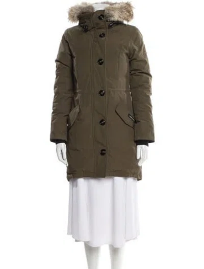 Pre-owned Canada Goose Down Coat In Green