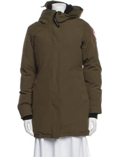 Pre-owned Canada Goose Down Coat In Green