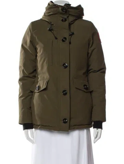 Pre-owned Canada Goose Down Coat In Green