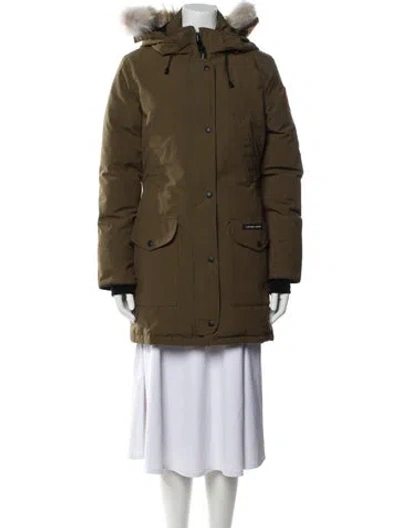 Pre-owned Canada Goose Down Coat In Green