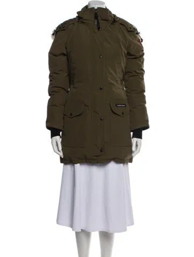 Pre-owned Canada Goose Down Coat In Green