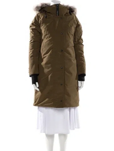 Pre-owned Canada Goose Down Coat In Green