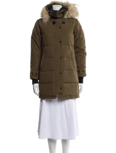 Pre-owned Canada Goose Down Coat In Green