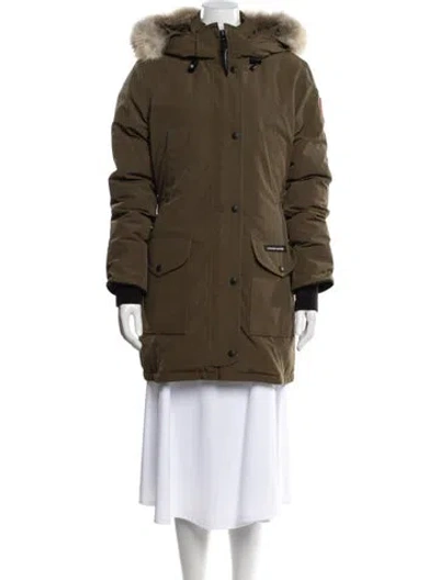 Pre-owned Canada Goose Down Coat In Green