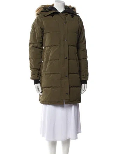 Pre-owned Canada Goose Down Coat In Green