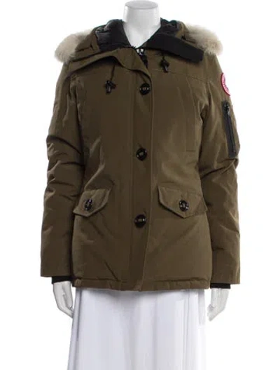 Pre-owned Canada Goose Down Coat In Green