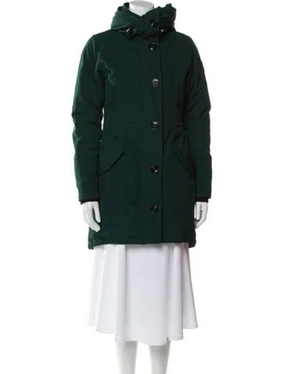 Pre-owned Canada Goose Down Coat In Green