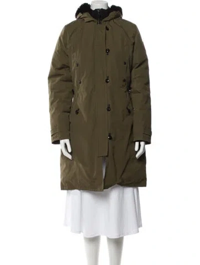 Pre-owned Canada Goose Down Coat In Green