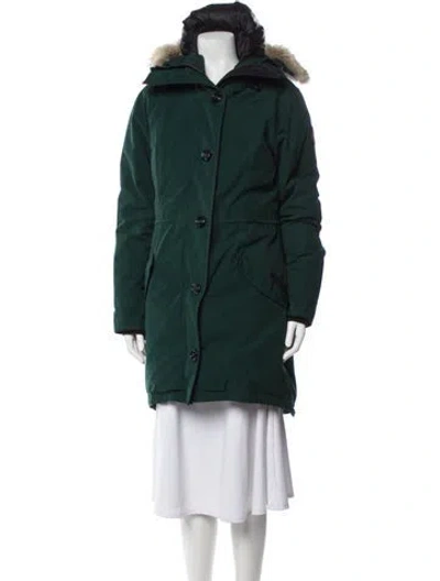 Pre-owned Canada Goose Down Coat In Green