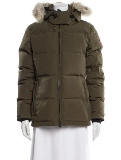 Pre-owned Canada Goose Down Coat In Green