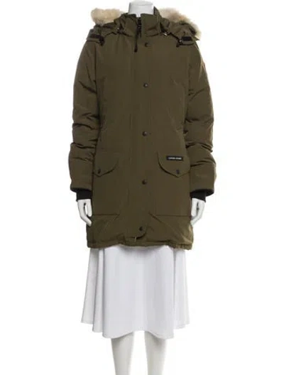 Pre-owned Canada Goose Down Coat In Green