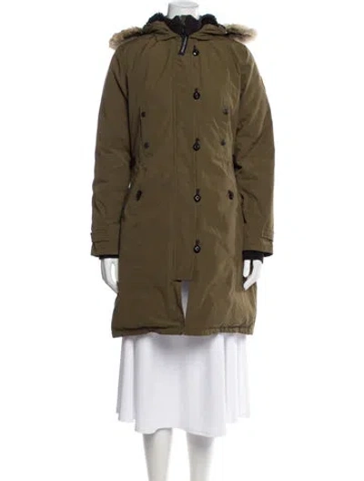 Pre-owned Canada Goose Down Coat In Green